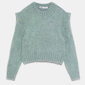 Zara sea green sweater